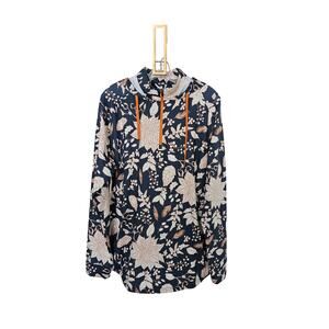 Swannies Men's Golf Midnight Navy Orange Floral Dasher Hoodie NWT Size Large